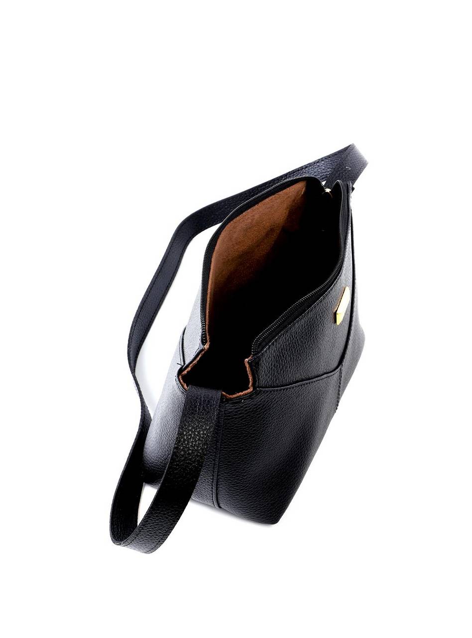 Bolsa Tote Transversal com Costura Frontal - Preta BSI-6451 - PR