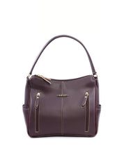 Bolsa Hobo de Mão com Dois Bolsos Verticais - Cacau BSI-6058 - CA