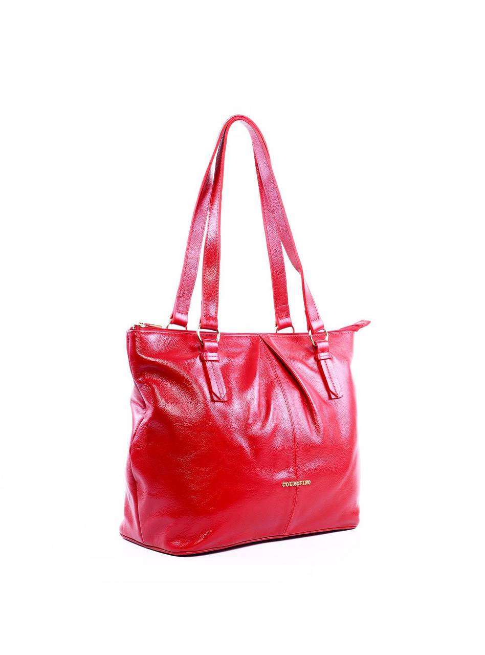 Bolsa Shopper com Drapeado - Vermelha BSI-6349 - VE