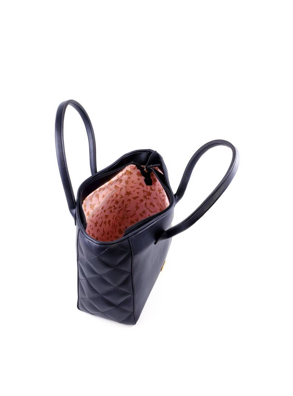 Bolsa Tote com Detalhes em Costura nas Laterais - Preta BSI-6015 - PR