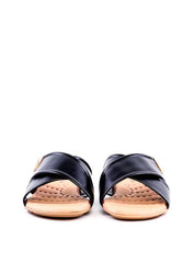Rasteira Comfort Tiras Cruzadas Detalhe CF - Preta SDI-11988 - PR