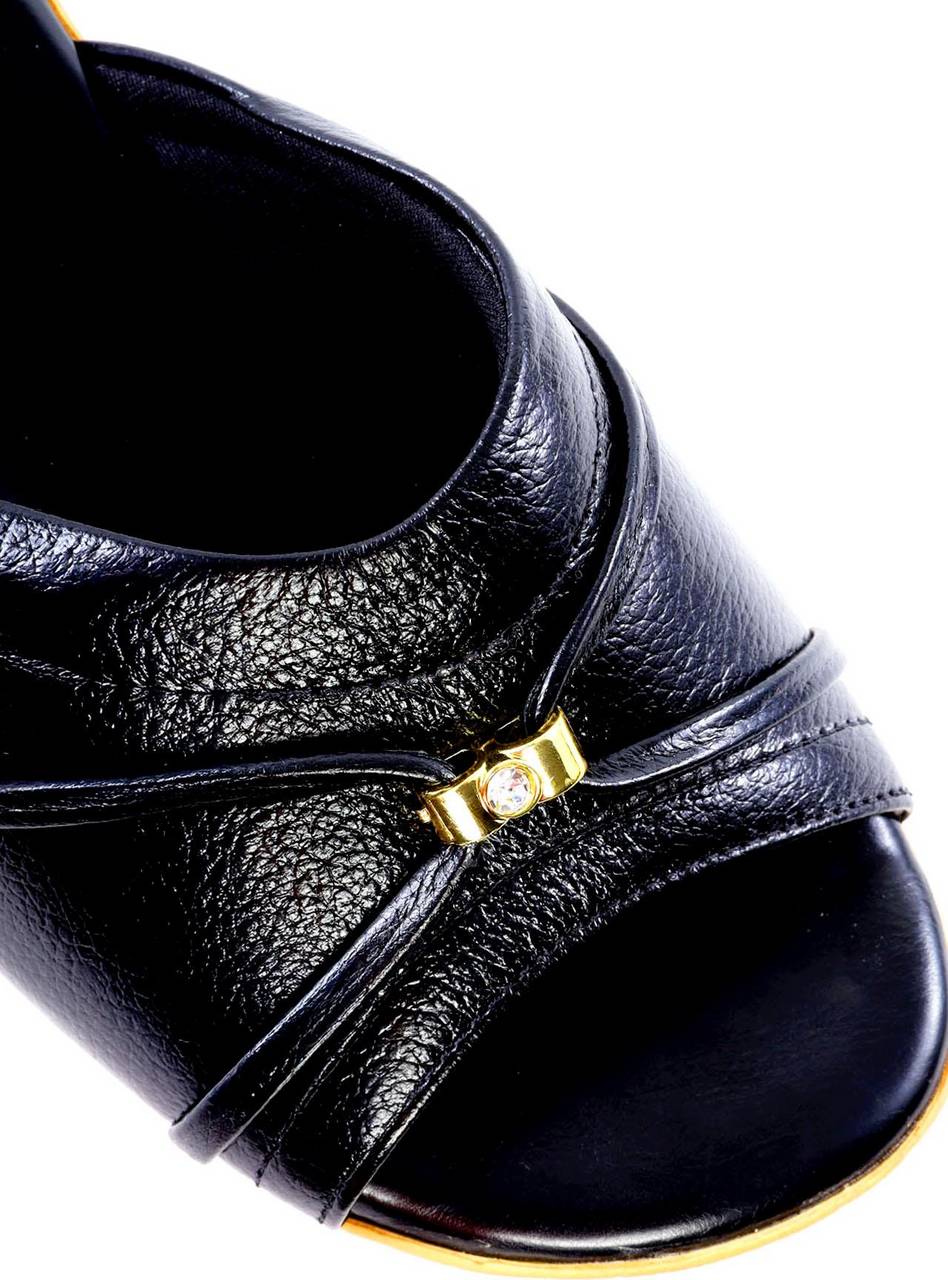 Tamanco Anabela Médio com Detalhe Dourado SDI-12201 - PR