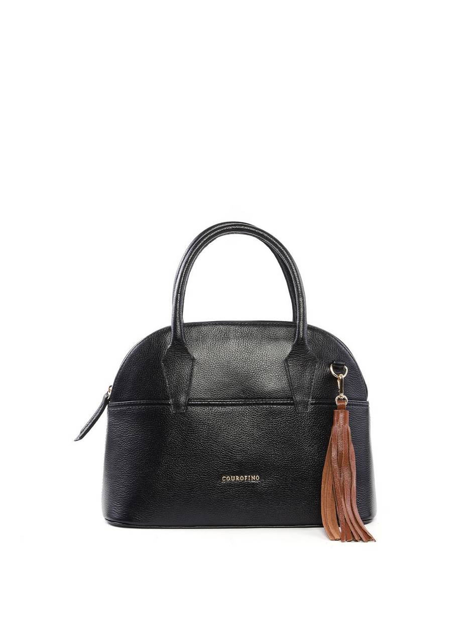 Bolsa Tote Arredondada com Barbicacho - Preta BSI-6419 - PR
