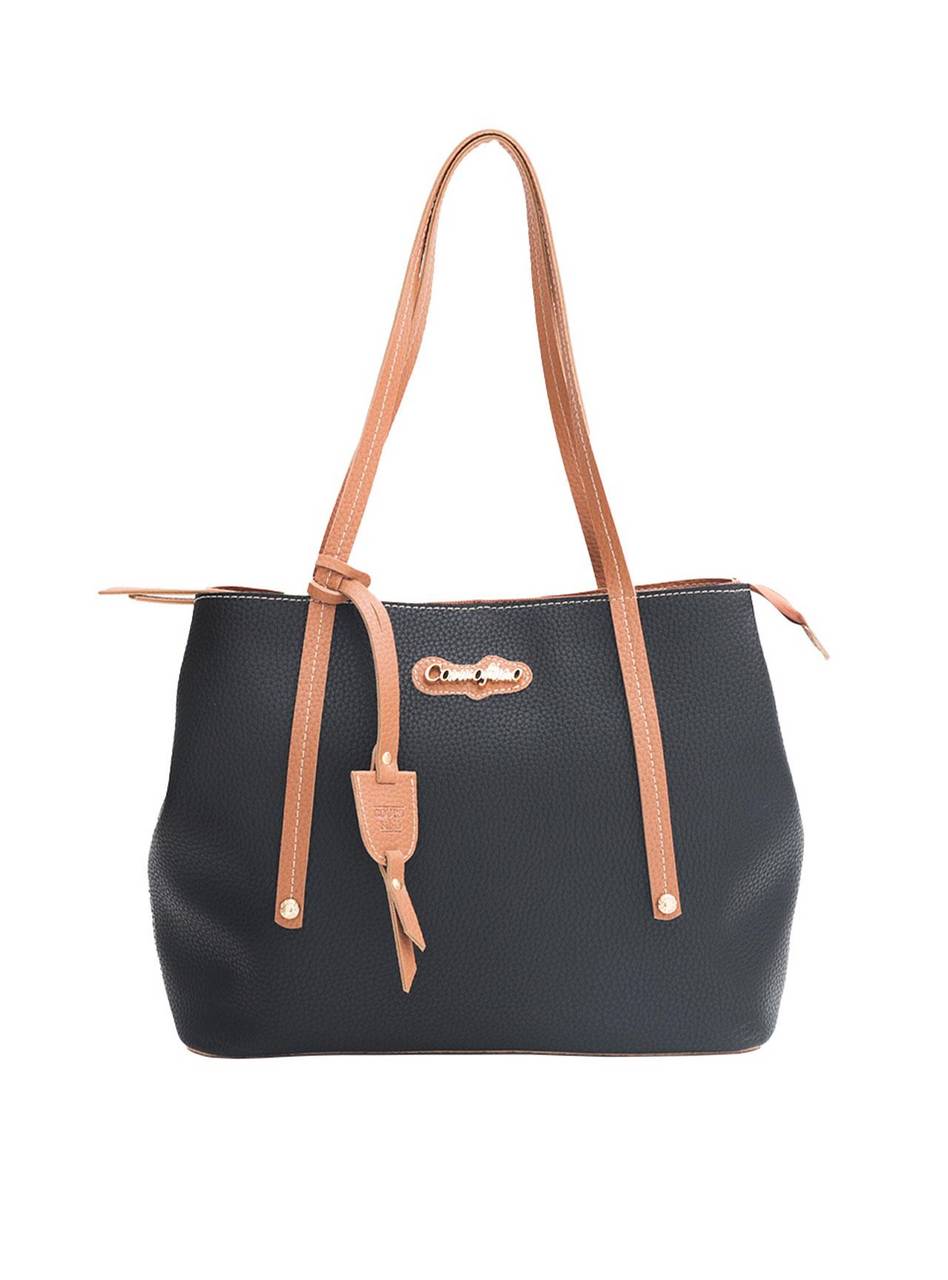 Bolsa Shopper Média Tiracolo Zíper Puxador Preta BSI-5173 - PR