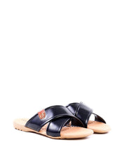 Rasteira Comfort Tiras Cruzadas Detalhe CF - Preta SDI-11988 - PR