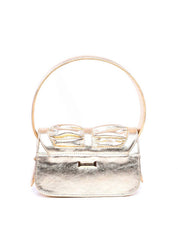 Bolsa Satchel Drapeado com Alça Dupla Removível - Ouro BSI-5933 - AU