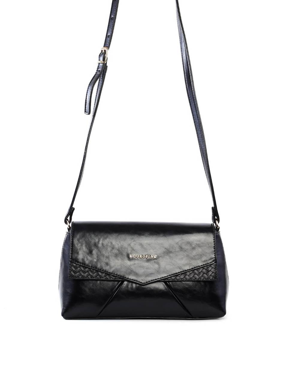 Bolsa Satchel Média Tampa com Recortes - Preta BSI-6484 - PR