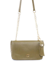 Bolsa Satchel com Tampa e Porta Batom - Verde BSI-6188 - VD