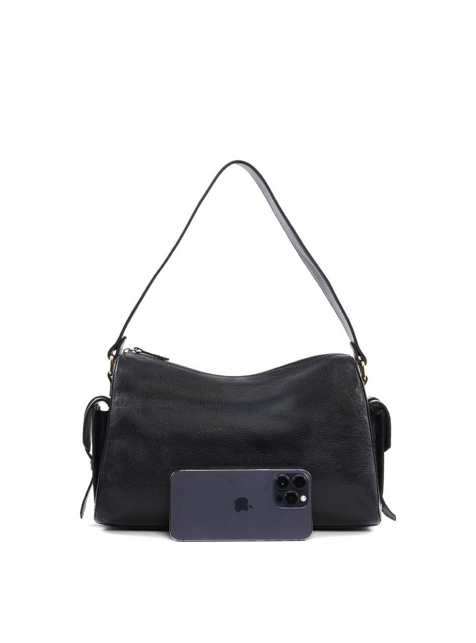 Bolsa Hobo com Bolsos Laterais - Preta BSI-6452 - PR