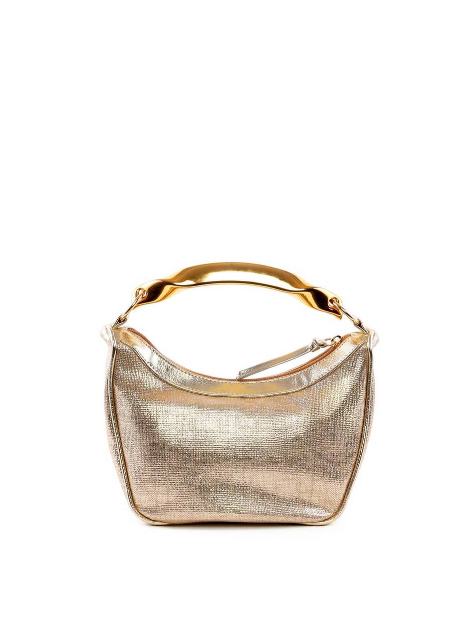 Bolsa Hobo com Alça Geométrica e Corrente - Ouro BSI-6428 - AU