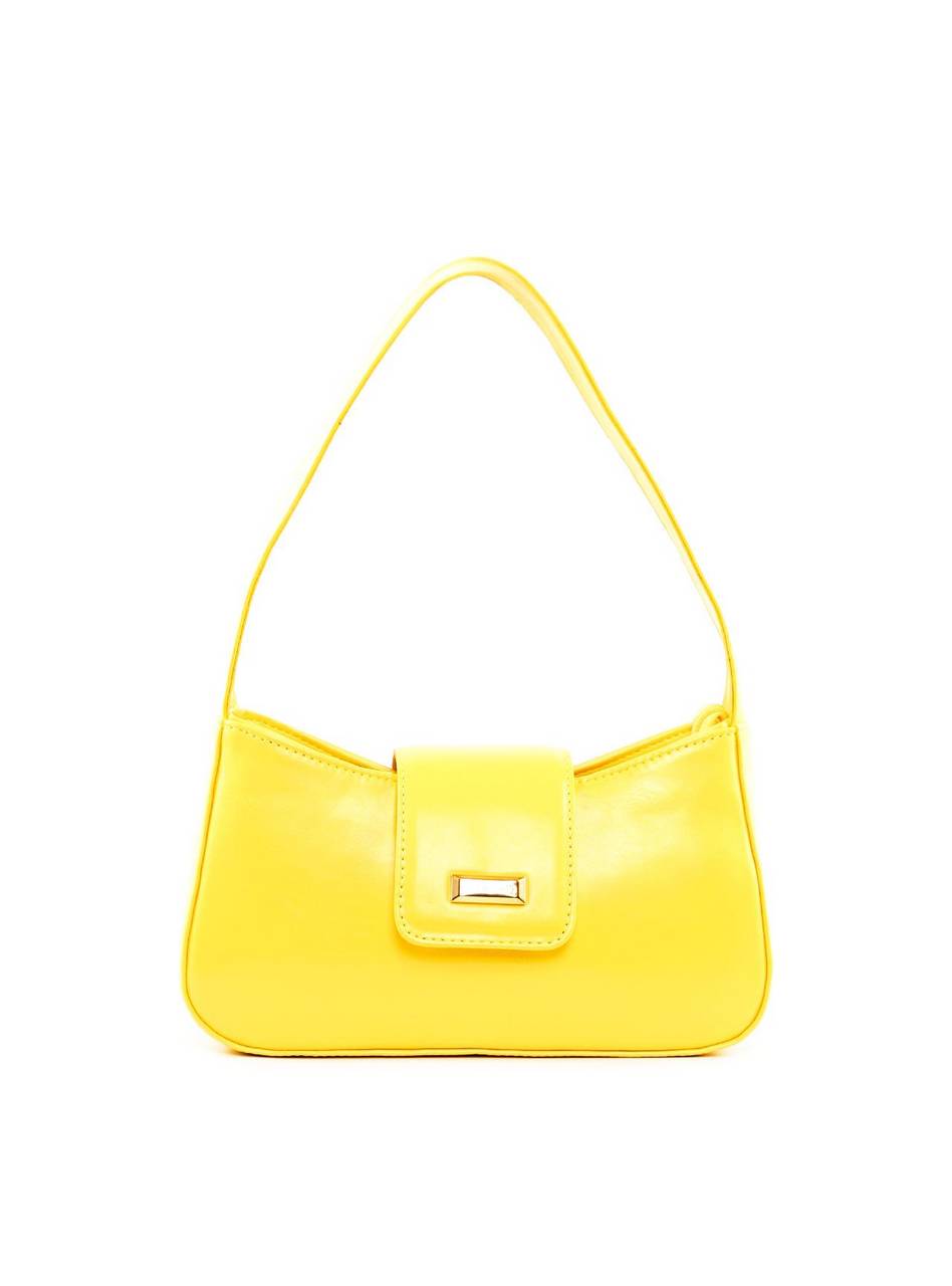 Bolsa Baguete Tiracolo com Lingueta Larga - Amarelo BSI-6175 - AM