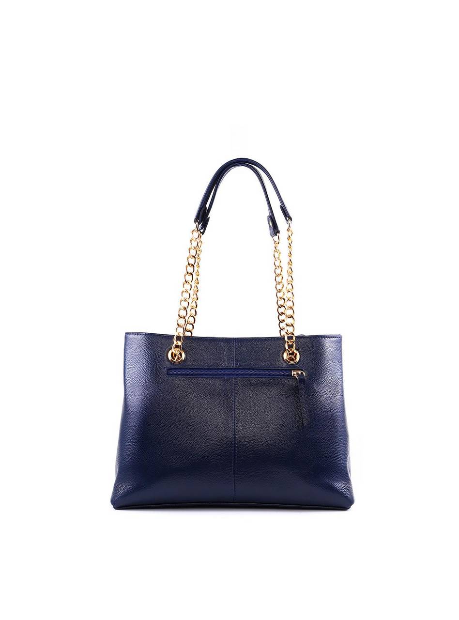 Bolsa Tote em Matelassê com Retalho - Azul BSI-6366 - AZ