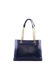 Bolsa Tote em Matelassê com Retalho - Azul BSI-6366 - AZ