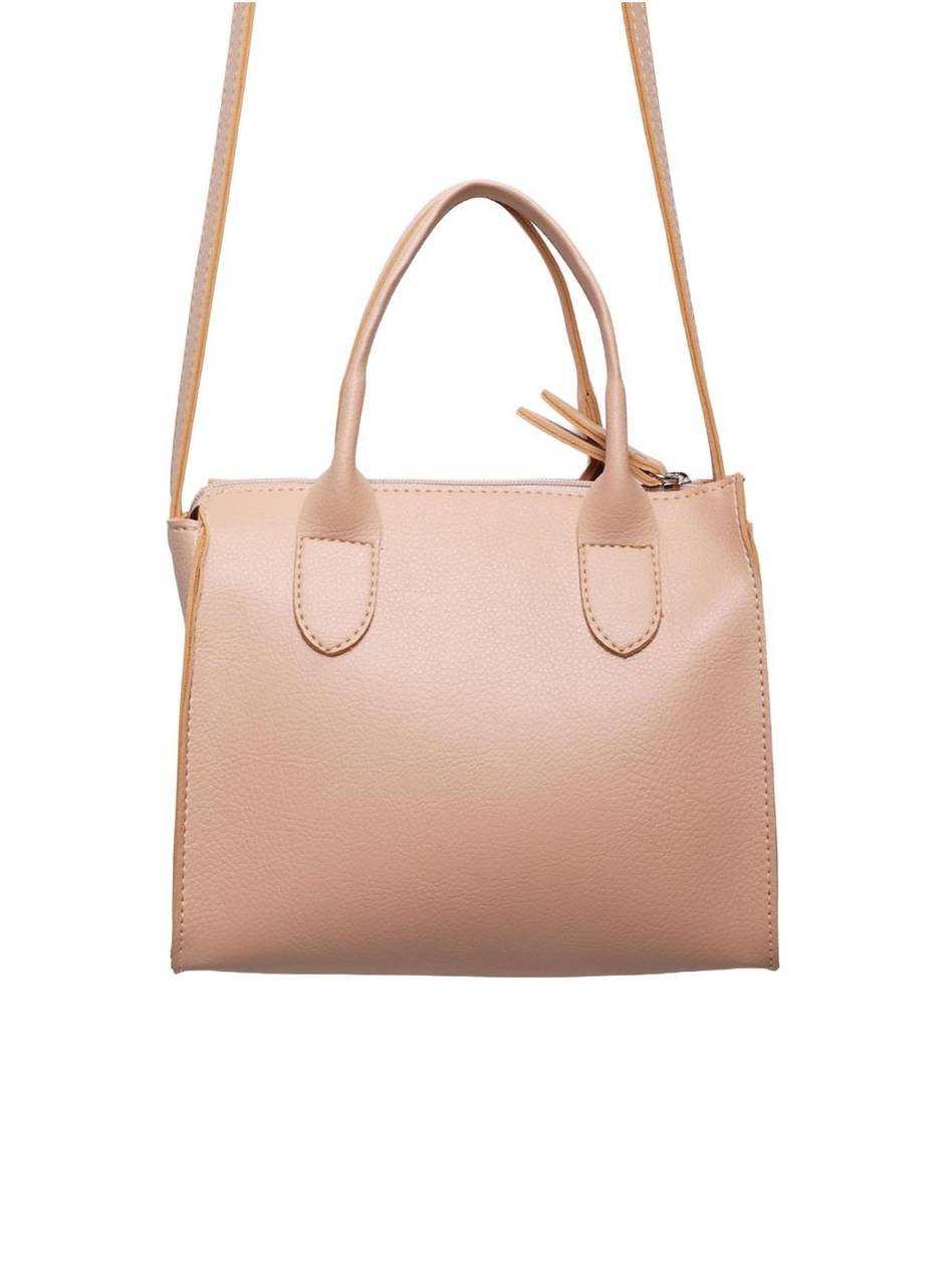 Bolsa Feminina Tote Transversal Sintético Nude BSI-5819 - NU