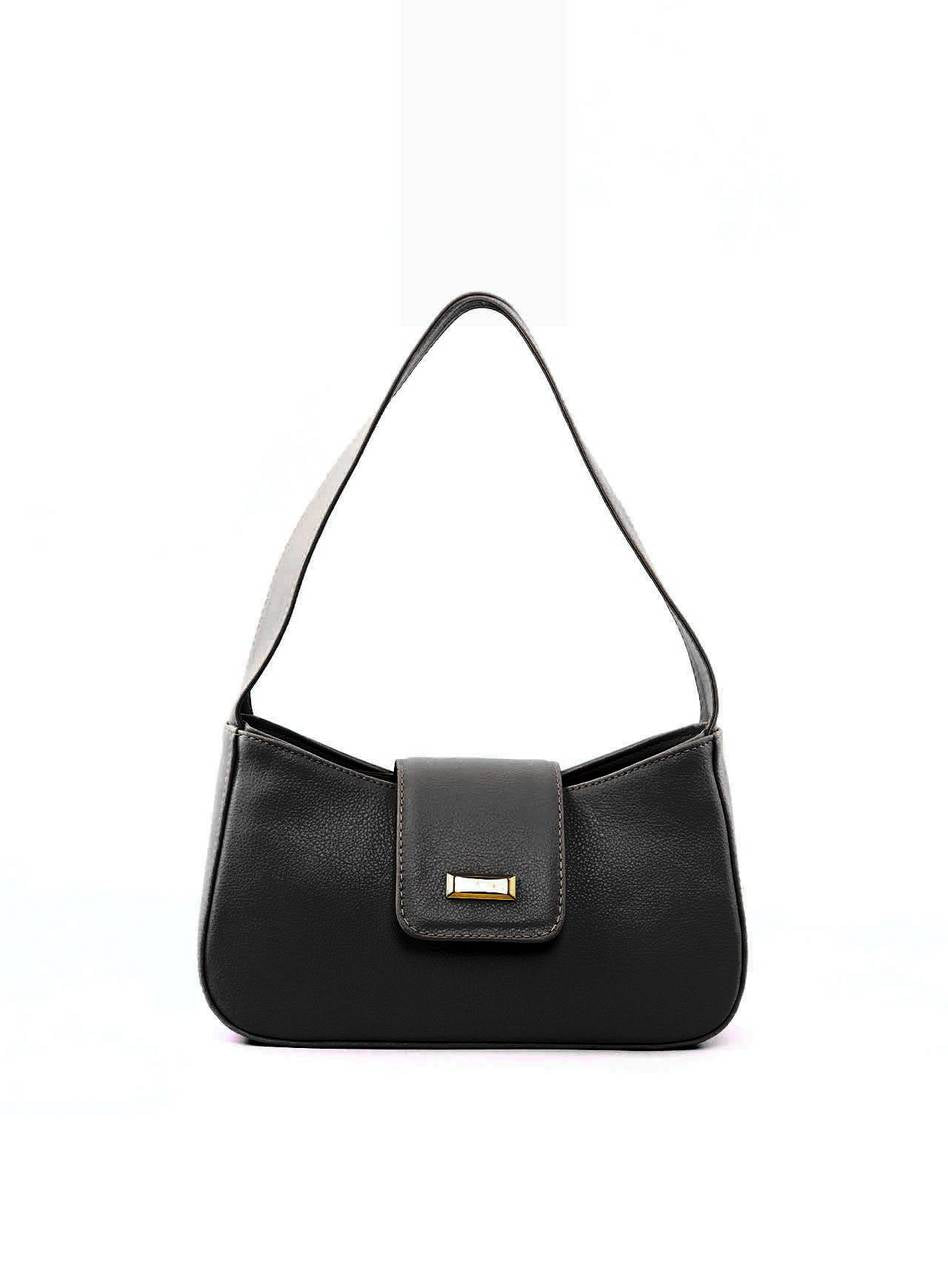 Bolsa Baguete com Lingueta Larga - Preta BSI-6175 - PR