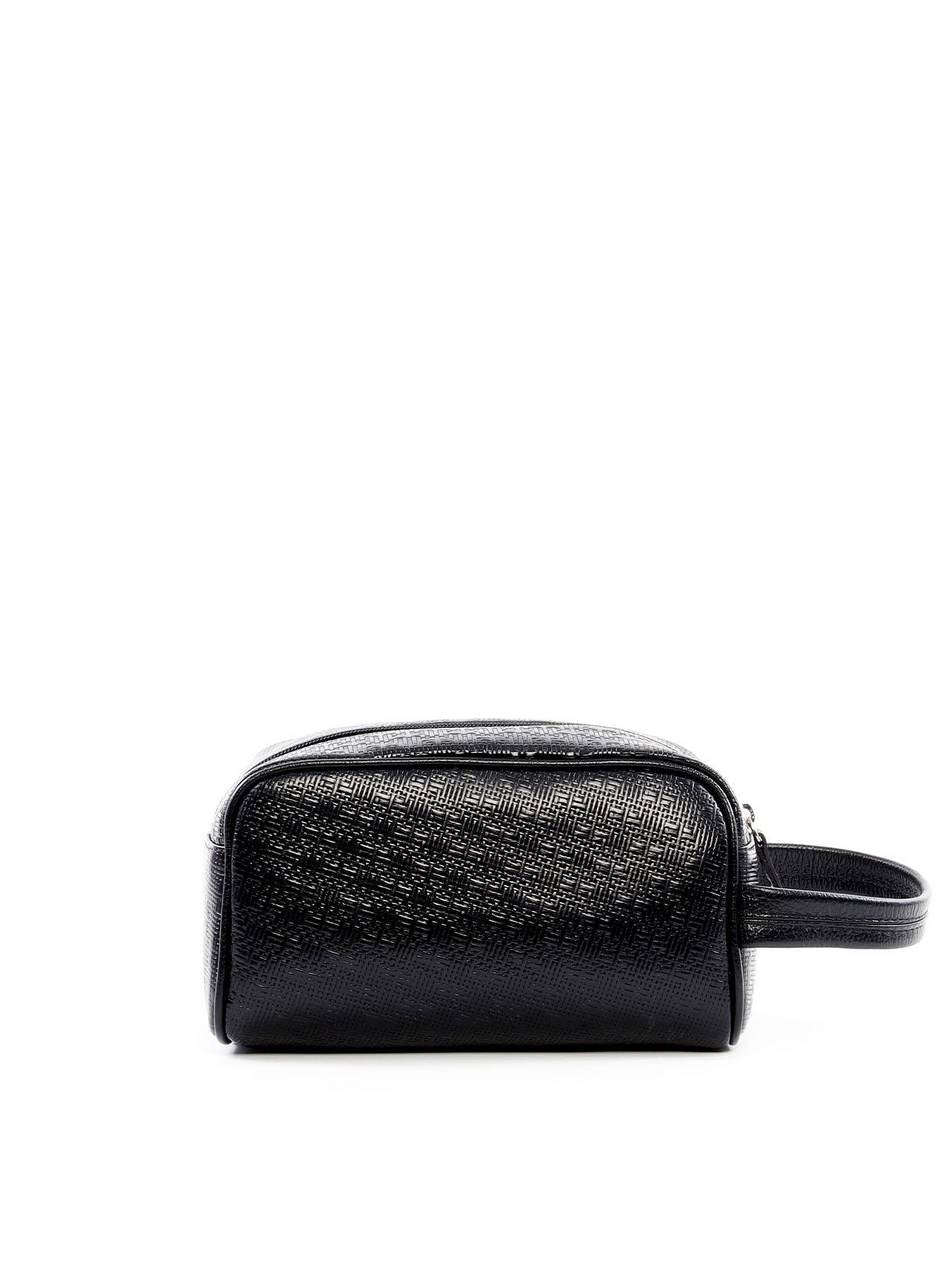 Necessaire Masculina Alça Ziper Couro Preta NSI-123 - PR