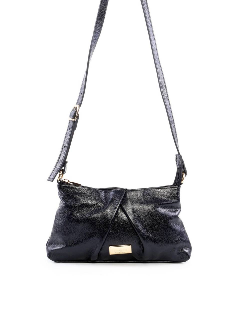 Bolsa Transversal Retangular Detalhe Drapeado - Preta BSI-6281 - PR