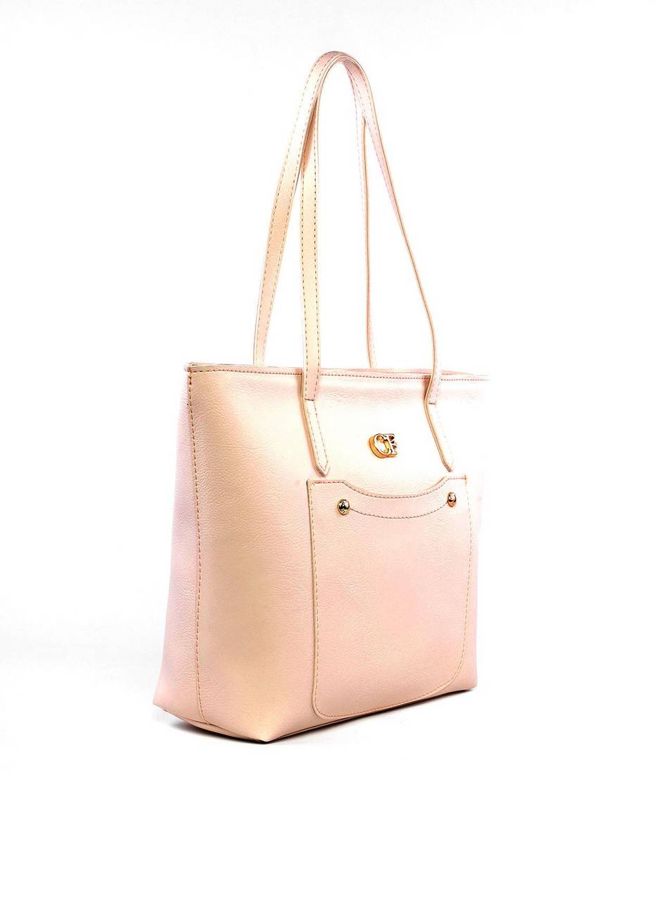 Bolsa Tiracolo com Bolso Frontal e Esferas - Nude BSI-6197 - NU