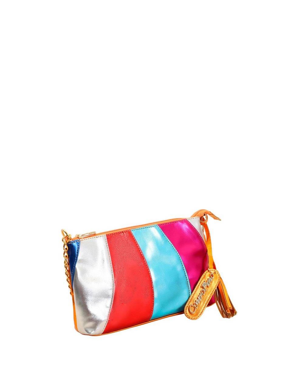 Bolsa Clutch Transversal Frente Colorida Laranja BSI-5559 - LR