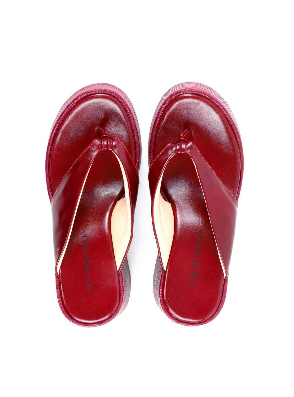 Tamanco de Dedo Plataforma - Vinho SDI-11957 - VI