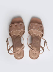 Sandália Feminina Couro Salto Taça - Nude SDI-11527 - NU