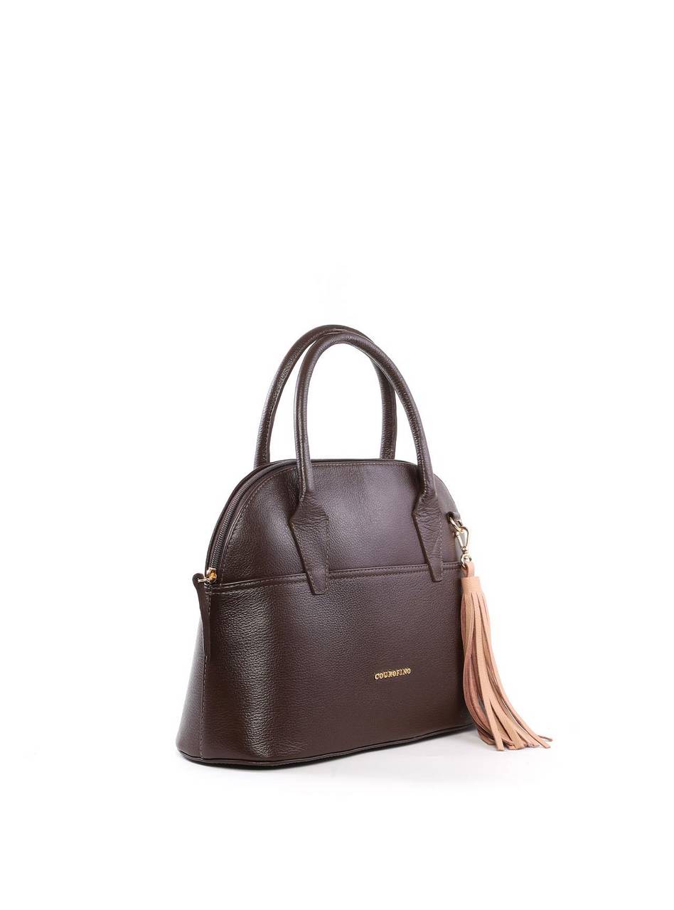 Bolsa Tote Arredondada com Barbicacho - Cacau BSI-6419 - CA