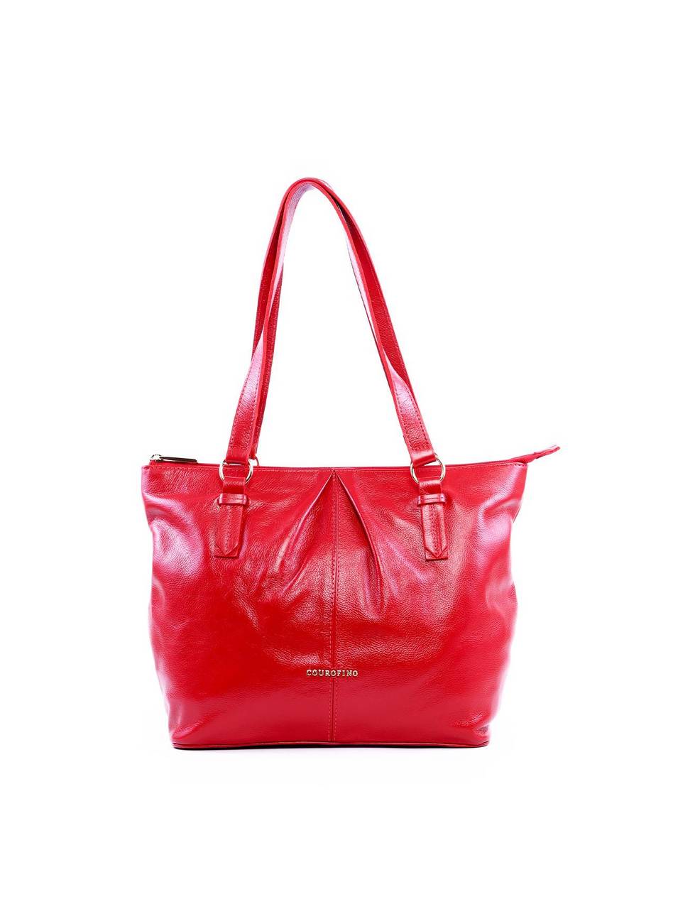 Bolsa Shopper com Drapeado - Vermelha BSI-6349 - VE