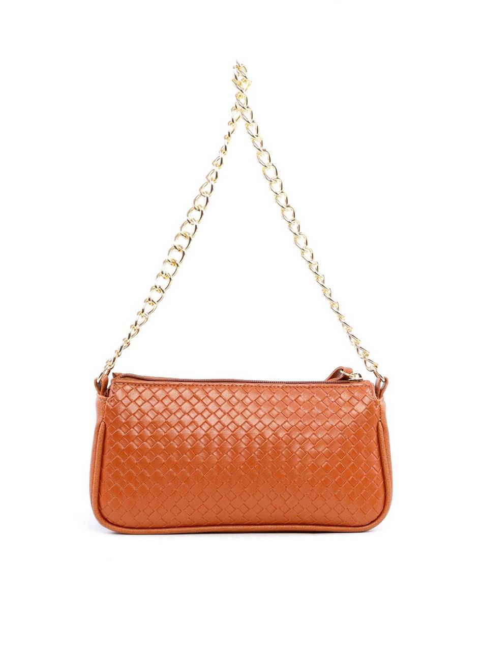 Bolsa Baguette em Tressê Pequena - Castor BSI-6236 - CS