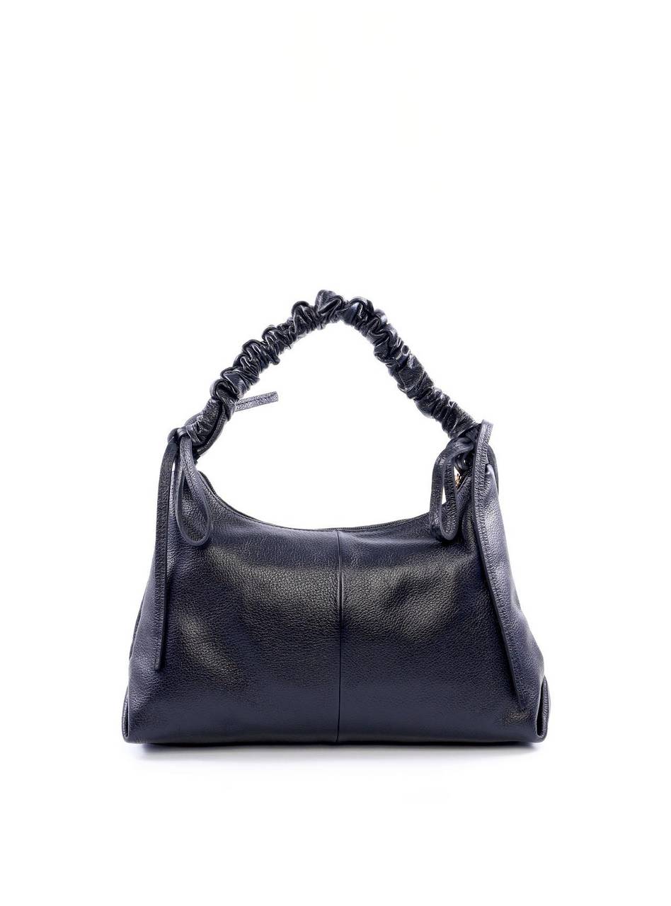 Bolsa Hobo de Mão com Alça Franzida - Preta BSI-6009 - PR