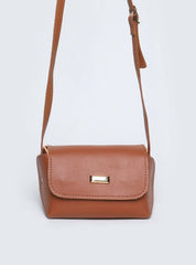 Bolsa Feminina Transversal Detalhes Rebite Lateral Castor BSI-5888 - CS