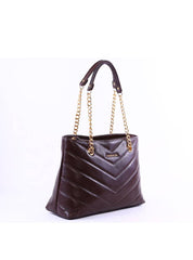 Bolsa Tote em Matelassê com Retalho - Cacau BSI-6366 - CA