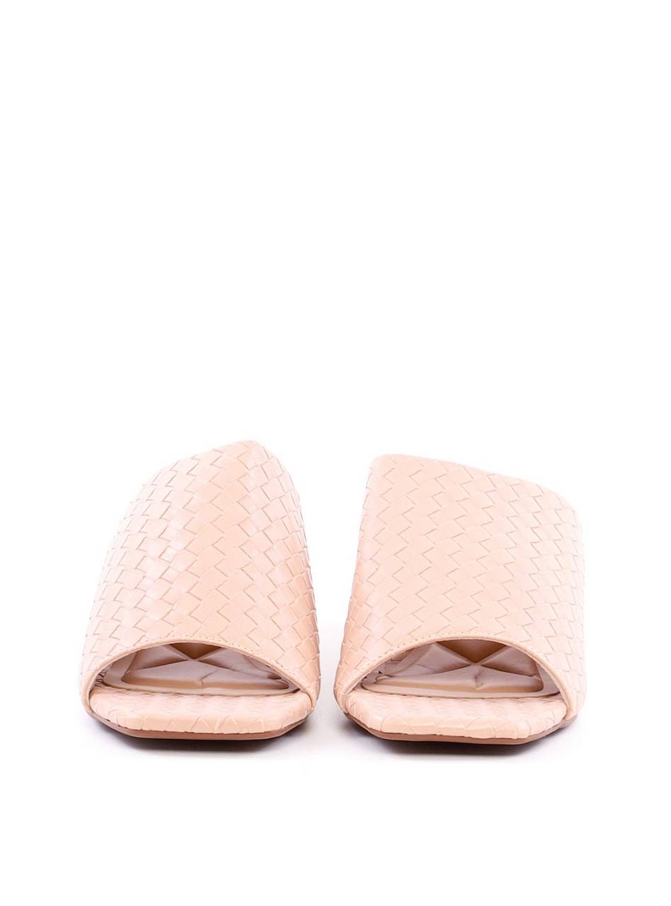 Tamanco Salto Bloco em Tressê - Nude SDI-11949 - NU