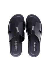 Chinelo Masculino com Recorte H - Preta SDI-12155 - PR