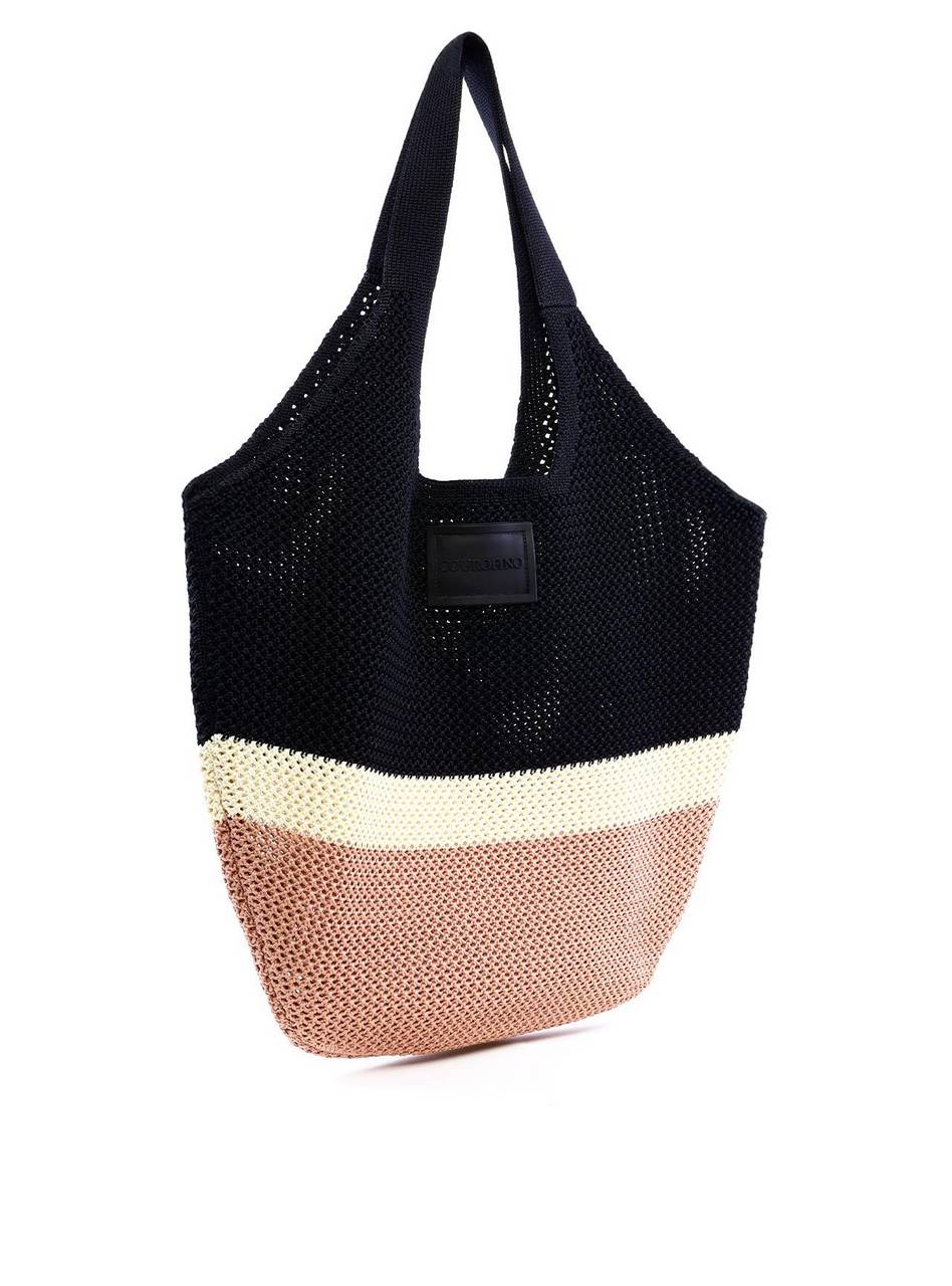 Bolsa de Tricô Tricolor - Preta BS-6326 - PR