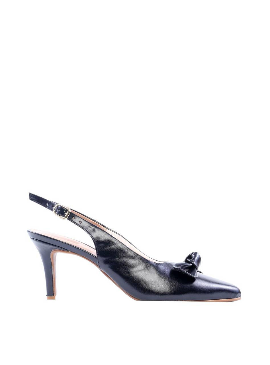 Scarpin Slingback com Detalhe em Nó - Preta SDI-11796 - PR