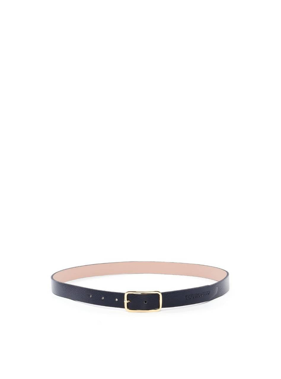 Cinto Feminino em Couro com Fivela Retangular - Preta 1.1820000988 - PR