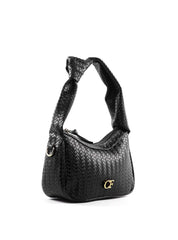 Bolsa Hobo Tressê com Nó na Alça - Preta BSI-6395 - PR