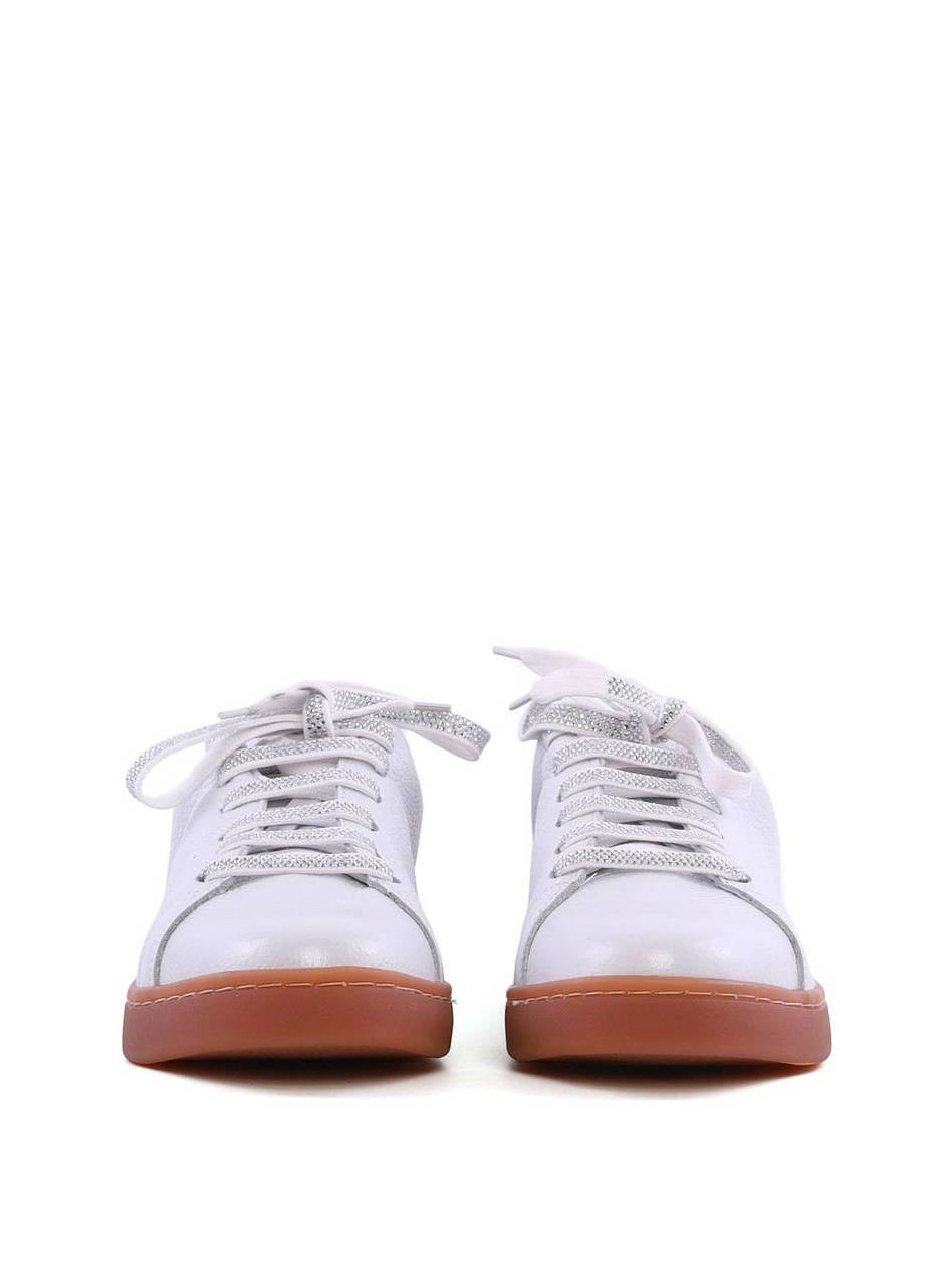 Tênis Casual com Cadarço em Strass - Branco SP-12030 - BR
