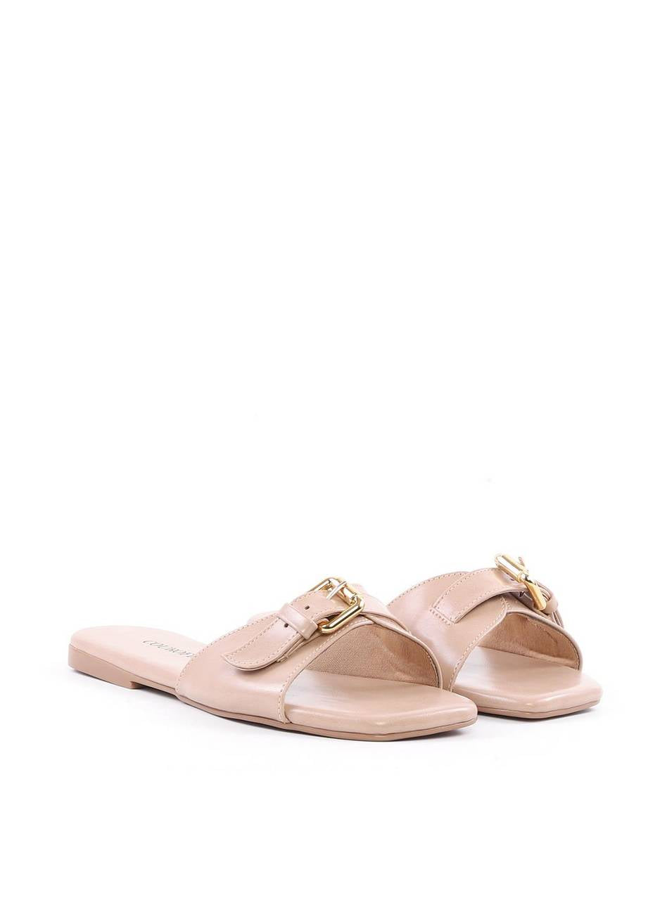 Rasteira Slide Tira com Fivela - Nude SDI-12066 - NU