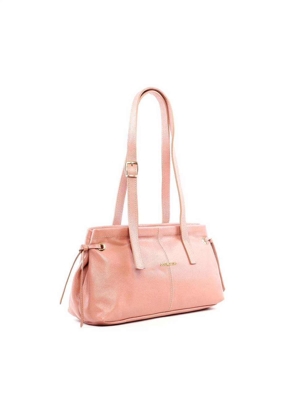 Bolsa Tote de Couro com Ilhós Laterais - Nude BSI-6223 - NU