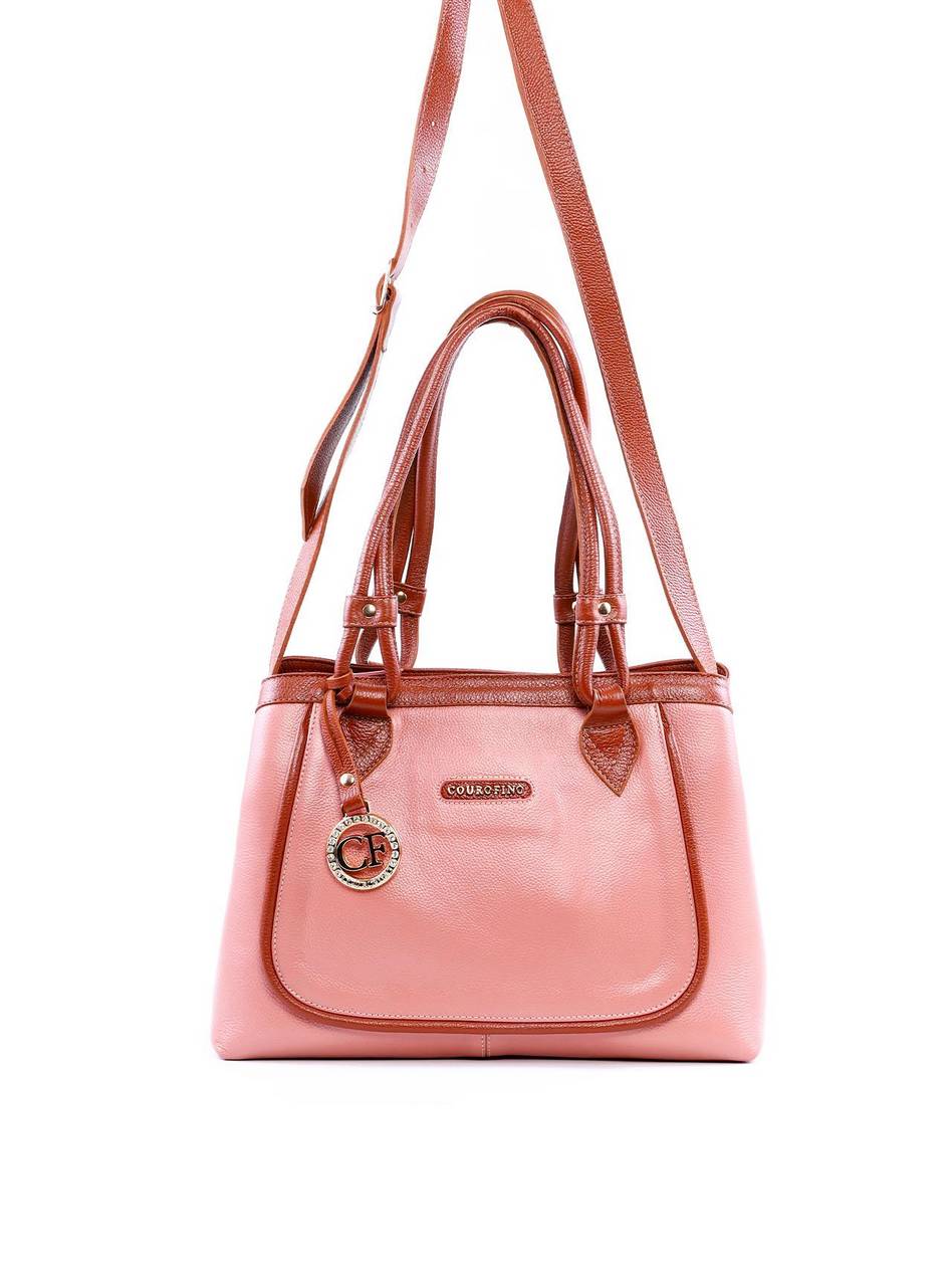 Bolsa Alderice Tote Detalhe Costura e Bag Charm - Nude BSI-6322 - NU