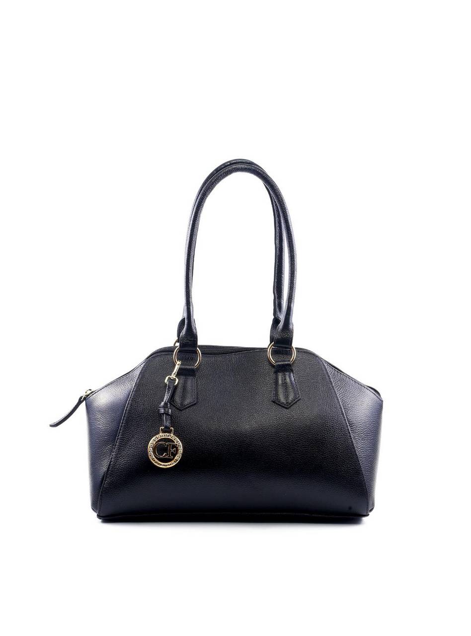 Bolsa Tote com Detalhe de Chaveiro CF - Preta BSI-6176 - PR
