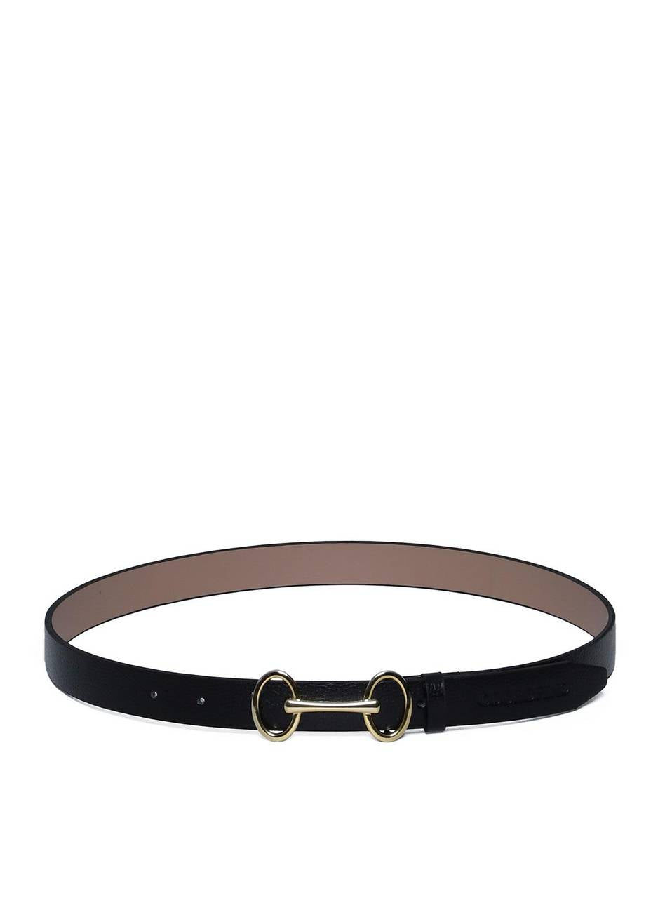 Cinto Feminino em Couro com Fivela Bridão - Preta CTI-973 - PR