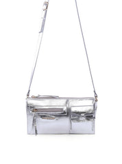 Bolsa Transversal Retangular Laço - Prata BSI-6383 - PT