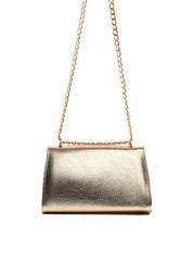 Bolsa Clutch Corrente Pequena Ouro BSI-5544 - AU
