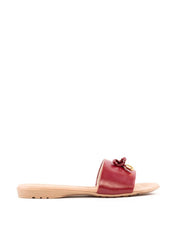Rasteira Slide Comfort Enfeite Laço - Vermelha SDI-12042 - VE