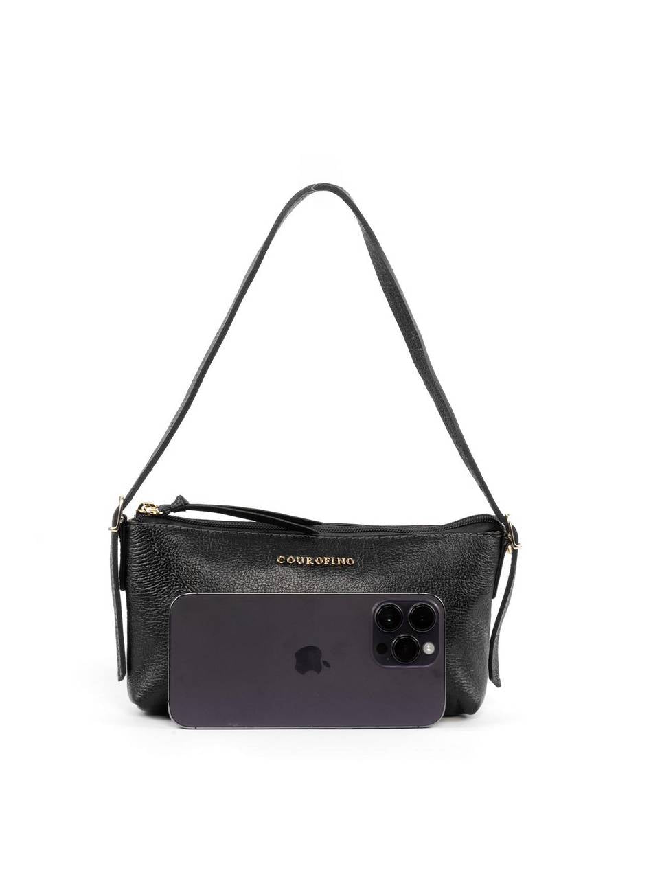 Bolsa Baguete Alça Mini Fivelas - Preta BSI-6382 - PR