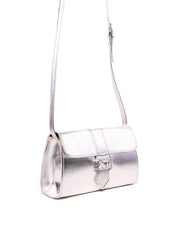 Bolsa Satchel Transversal Retangular - Prata BSI-6074 - PT