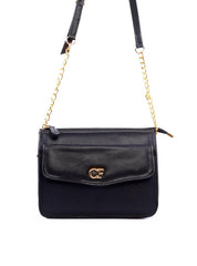 Bolsa Tote Transversal com Corrente - Preta BSI-6276 - PR