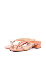 Tamanco Feminino Salto Bloco Baixo com Fivela - Nude SDI-11839 - NU
